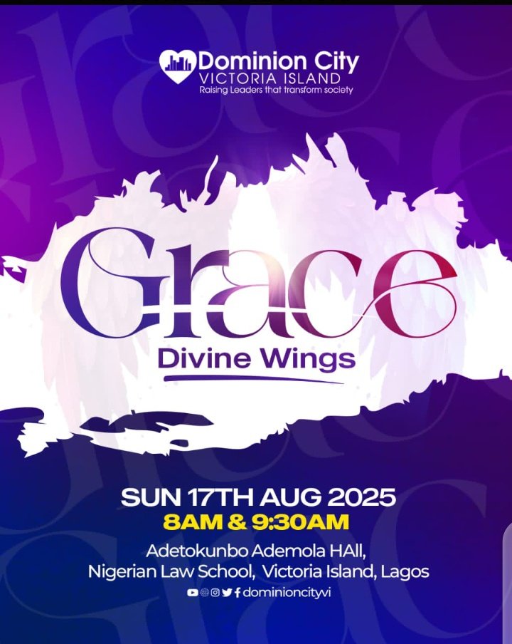Dominioncityvi's tweet photo. "My grace is sufficient for you." - 2 Corinthians 12:9
And
"From His fullness we have all received, grace upon grace." -John 1:16
Get ready as we learn on walking in grace - today 8:00am and or 9:30am.
#DominionCity
#RevDavidOgbueli
#GraceDivineWings
#DcVi https://t.co/3R2nndgJ0v
