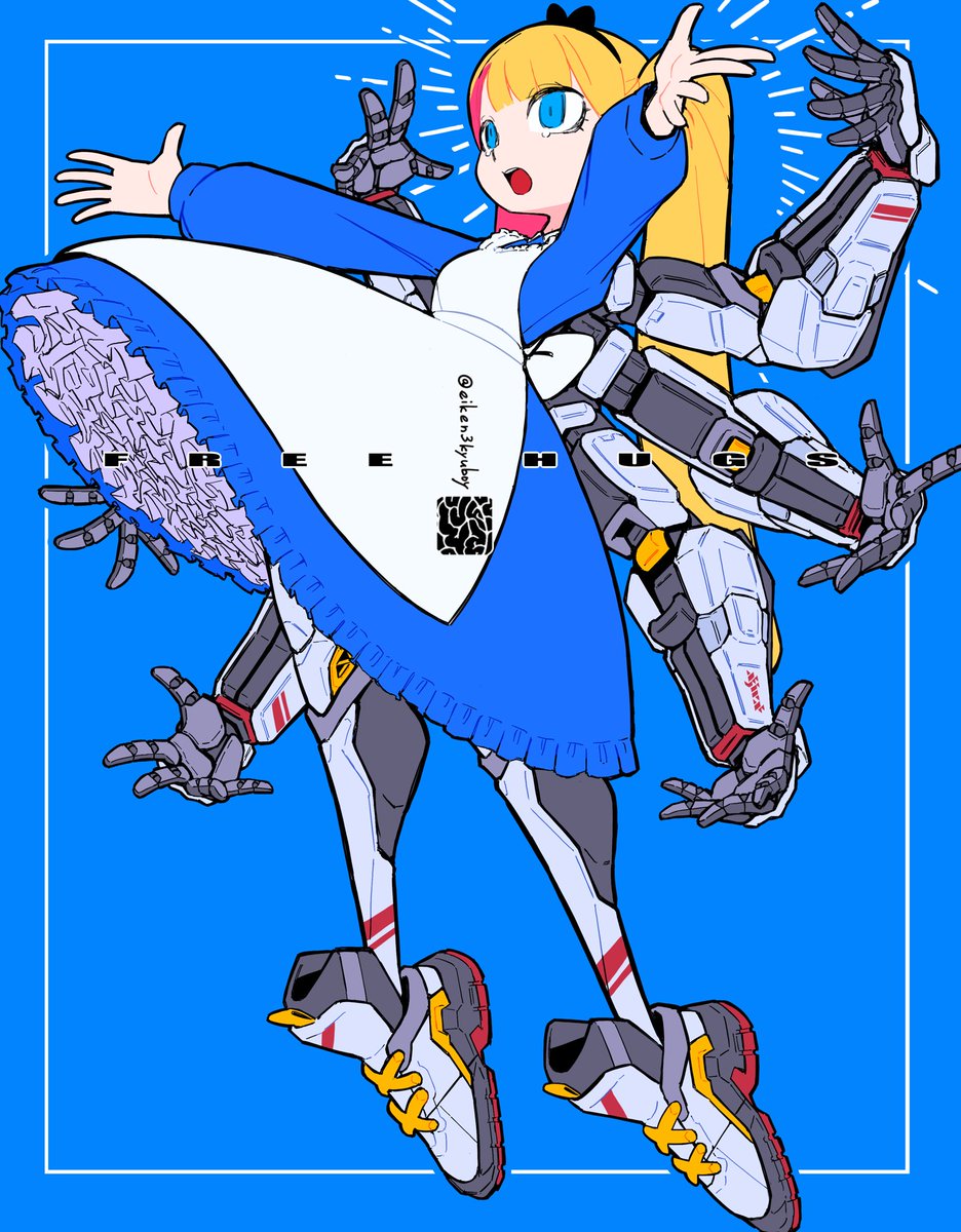 eiken3kyuboy's tweet photo. 同じ子の成長前と後のつもりで描いた絵。フリーハグズとフリーハグズ改 https://t.co/Ts3PQyZbOB