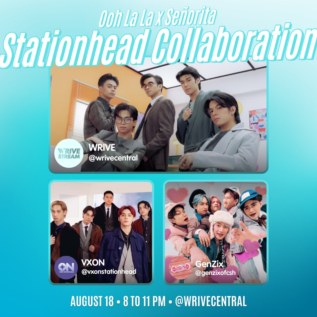 WRIVE STREAM (@wrivestream) on Twitter photo Dapat lang, kami lang ang inyong LSS! 🔐💜
Abutin ang mga tala kasama ang <a href="/vxonstationhead/">VXON Stationhead</a> at <a href="/genzixsvteam/">GenZix Stream-Vote Team</a> sa DAY 1 ng ating weeklong Stationhead collaboration! ✈️🩵
🗓️: August 18, 8 to 11 PM
📻: stationhead.com/wrivecentral
#WRIVE_OohLaLa #WRIVE_Señorita
#WRIVE <a href="/wriveph/">WRIVE PH</a> Dapat lang, kami lang ang inyong LSS! 🔐💜
Abutin ang mga tala kasama ang <a href="/vxonstationhead/">VXON Stationhead</a> at <a href="/genzixsvteam/">GenZix Stream-Vote Team</a> sa DAY 1 ng ating weeklong Stationhead collaboration! ✈️🩵
🗓️: August 18, 8 to 11 PM
📻: stationhead.com/wrivecentral
#WRIVE_OohLaLa #WRIVE_Señorita
#WRIVE <a href="/wriveph/">WRIVE PH</a>