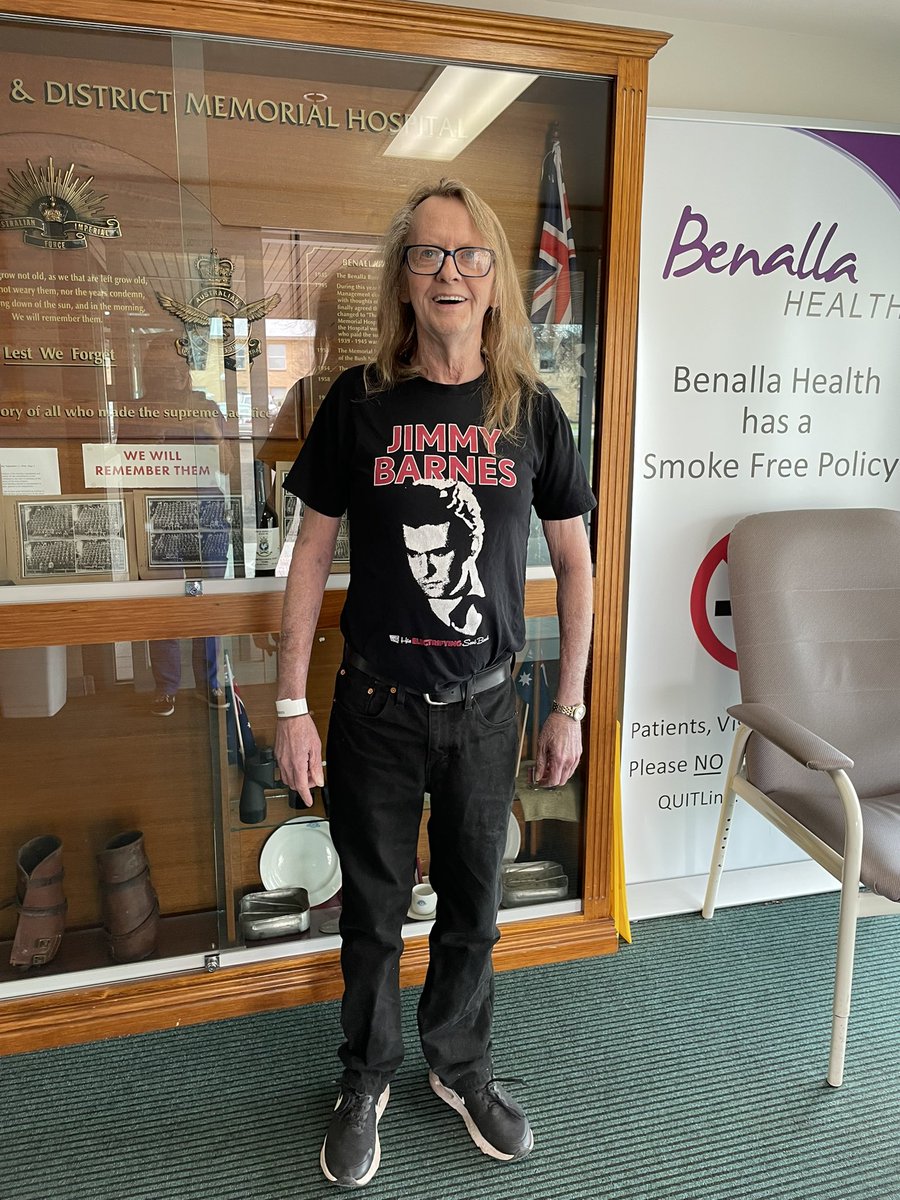 Ian Graves Vote for Dutton is a vote for Trumpism (@xskinn) on Twitter photo Me leaving Benalla Hospital this morning. And of course I didn’t disappoint anyone, I had to wear some Jimmy merch🕺😂😂😂🙏Ian
<a href="/jane13barnes/">💧Jane Barnes</a> Me leaving Benalla Hospital this morning. And of course I didn’t disappoint anyone, I had to wear some Jimmy merch🕺😂😂😂🙏Ian
<a href="/jane13barnes/">💧Jane Barnes</a>