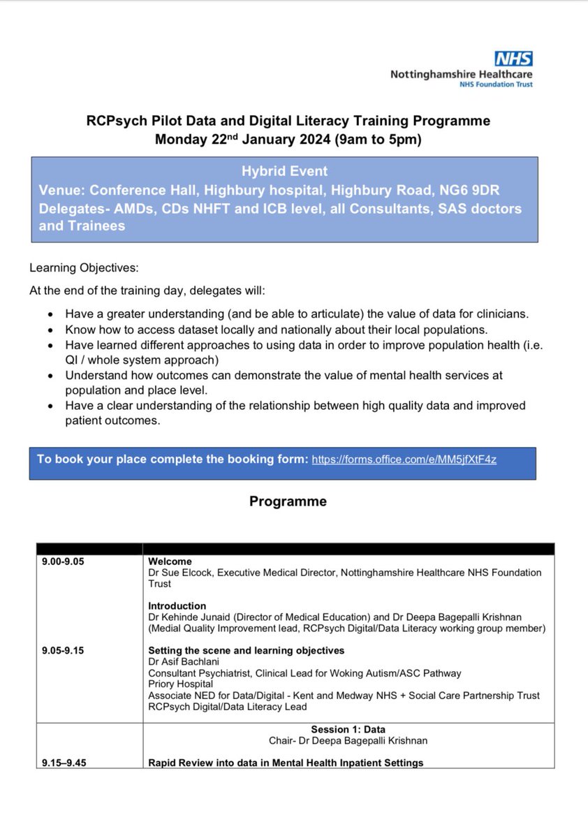 “I am quietly excited at the prospect of what all of this might bring for service delivery”

Delighted 2receive glowing feedback from <a href="/NottsHealthcare/">Nottinghamshire Healthcare</a> #DME <a href="/DeruKehinde/">Kehinde Junaid🇬🇧🇳🇬 Proud of the NHS🌈</a> following <a href="/rcpsych/">Royal College of Psychiatrists</a> #digitalskills training 
#workforce <a href="/subodhdave1/">Subodh Dave ☘️🌻🌞 Humanising Medicine</a> <a href="/OwenBowdenJones/">Owen Bowden-Jones</a> <a href="/AgnesAyton/">Agnes Ayton 💙</a> <a href="/reachdrdeepa/">Deepa Bagepalli Krishnan</a>