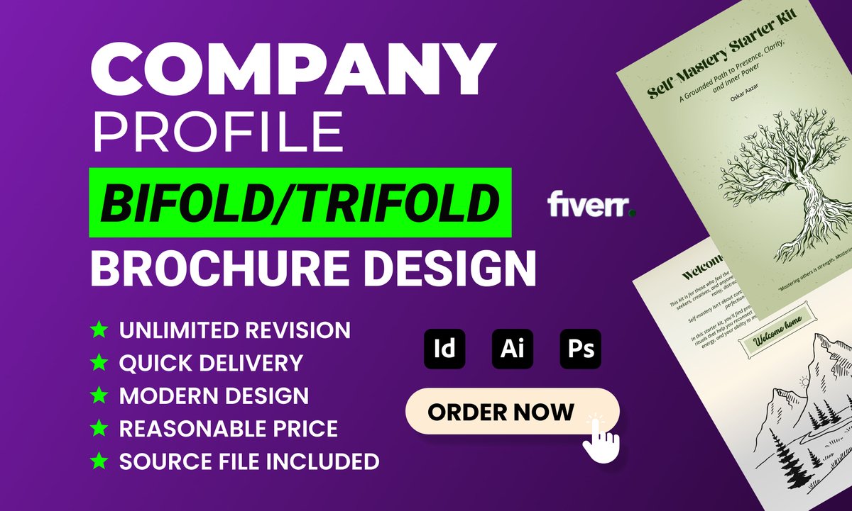 i will create modern  bifold, trifold PDF design in 12 hours, Check out my Fiverr gig here

👉 fiverr.com/s/2K8ojRL   let’s bring your ideas to life!

#graphidesign #DesignSales #MinimalistStyle #MarketingTips