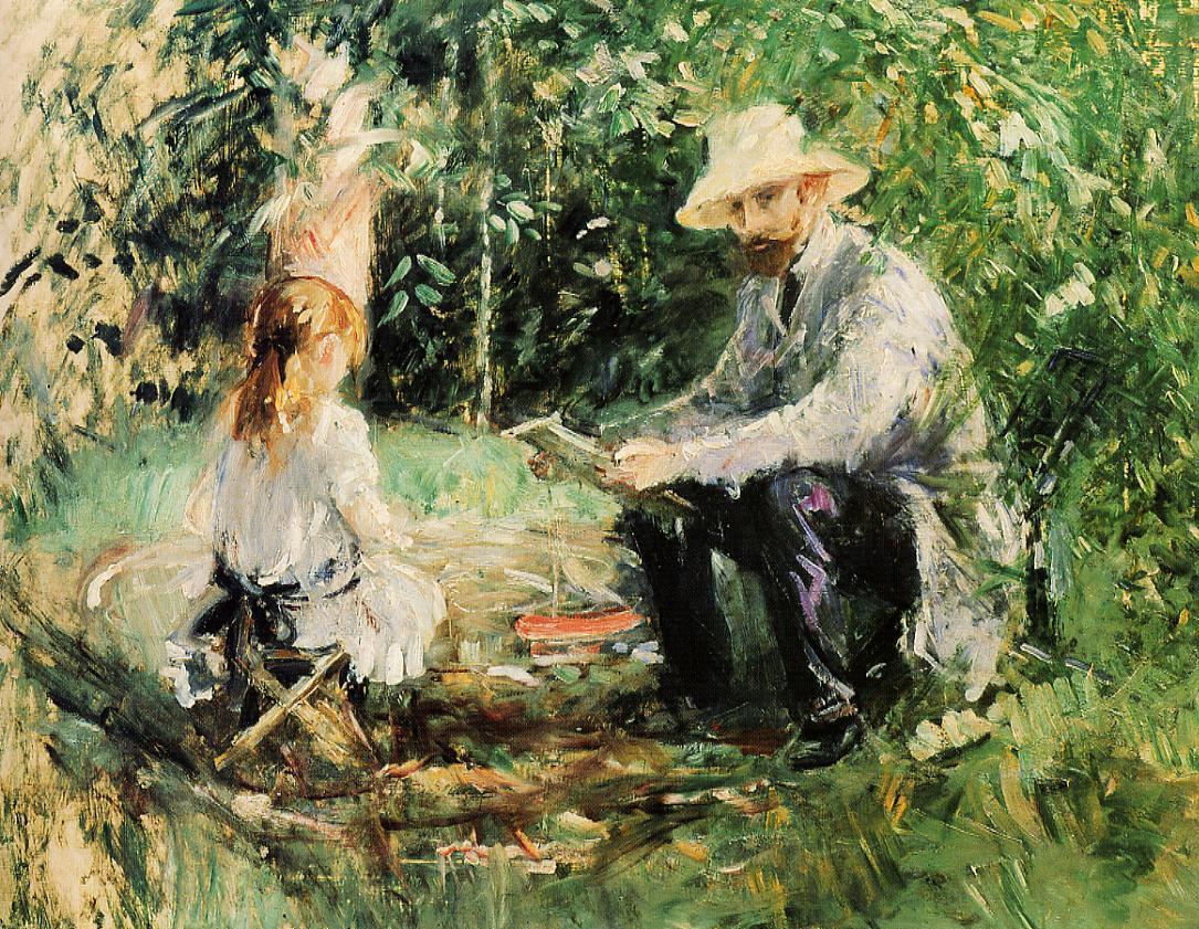 Berthe Morisot
Eugene Manet and His Daughter in the Garden, 1883