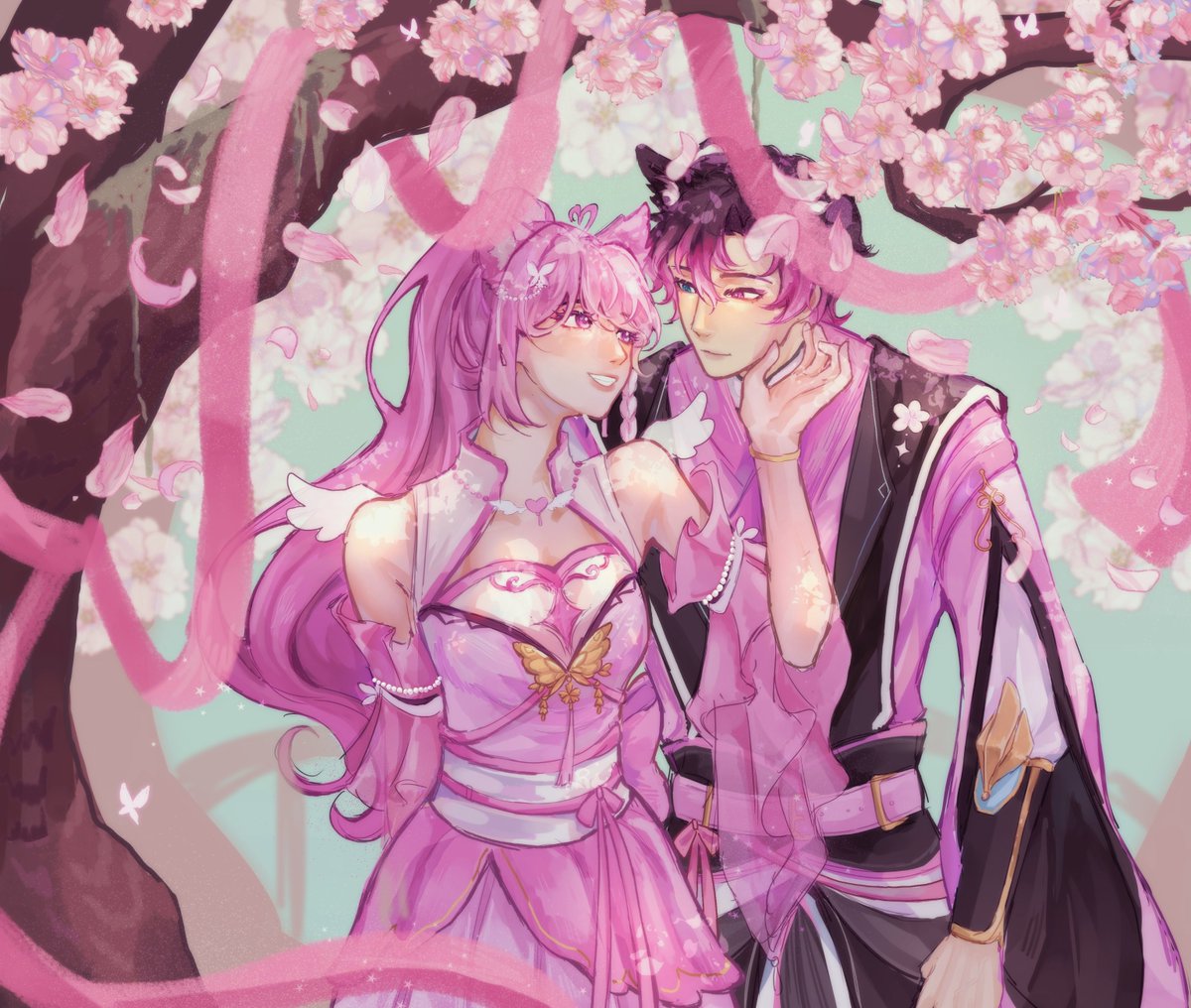 #RENEMIAC2 
AAA OCS SO PRETTY JOINING FOR FUNSIES 
slightly rushed, i wouldve worked on it a little more but i was out the past 2 weeks :(( 

<a href="/DemiiiPinkFox/">˚ʚ♡🌸Demi🌸♡ɞ˚ 🩷 ❀</a> <a href="/PinkReniy/">⊱✶ Ren ✶⊰</a>