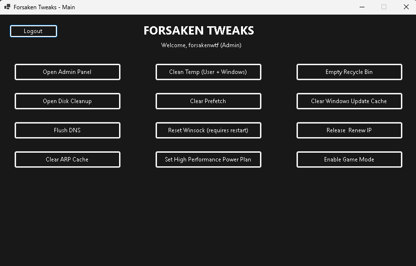 forsakenwtff's tweet photo. made a tweaking software will add more to it later if you want to get a free key for it i will do a giveaway in my server soon if we start getting more members(server in bio) https://t.co/8ONqfmA1LZ