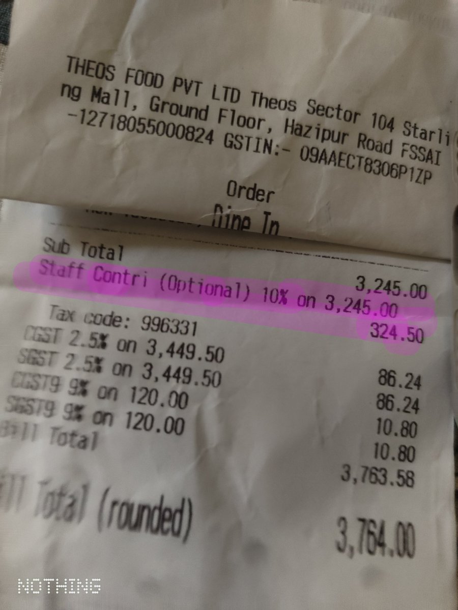 pundhirgs's tweet image. Hey #theos foods private limited!
What&apos;s this STAFF CONTRI @10% 
@tourismgoi @fooddeptgoi @PIBConsumerFood @NDTVFood @zomato