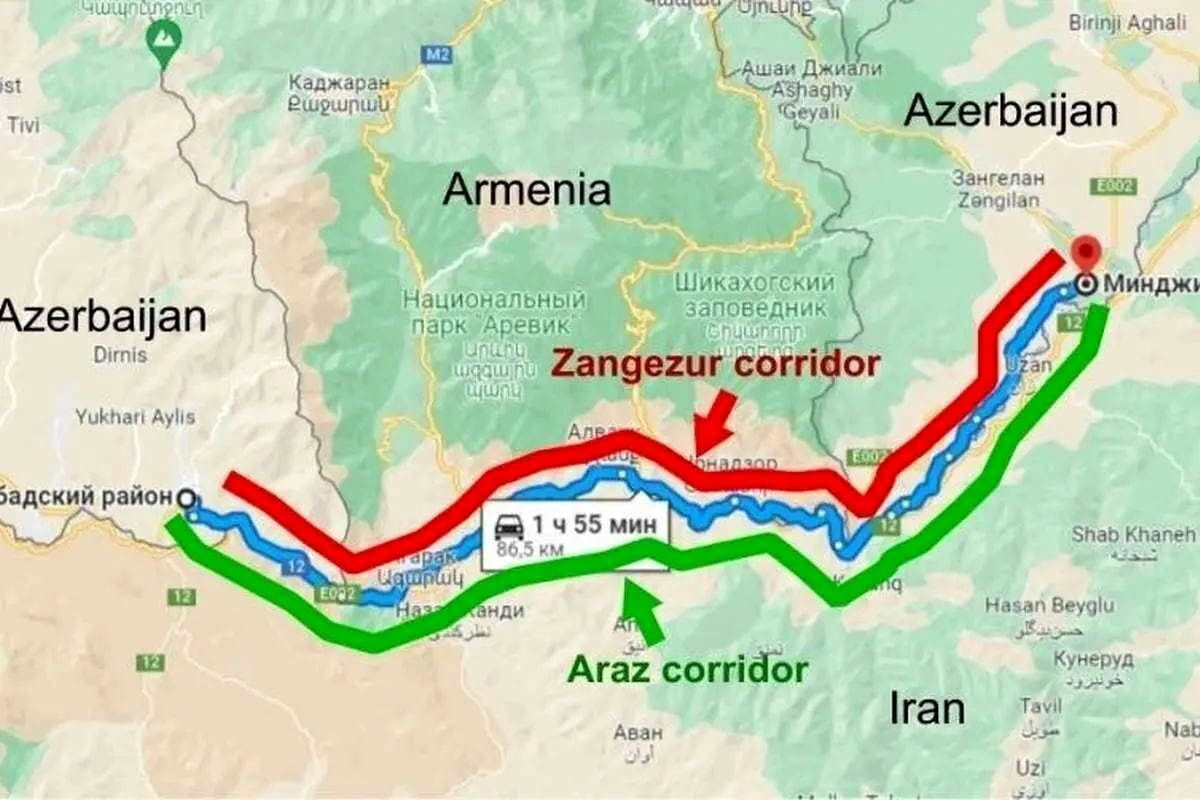 HGhanimatpour's tweet photo. 3/4 کریدور ارس با عبور از خاک ایران نخجوان را به سرزمین اصلی آذربایجان متصل می‌کند. این مسیر جایگزینی مطمئن در برابر زنگزور است، نگرانی‌های امنیتی ایران را کاهش می‌دهد و می‌تواند تنش‌های قفقاز جنوبی را با ادغام اقتصادی کنترل کند. #كريدور_زنگزور #کریدور‌ارس #كريدور_ترامپ https://t.co/z5mwAgBBeo