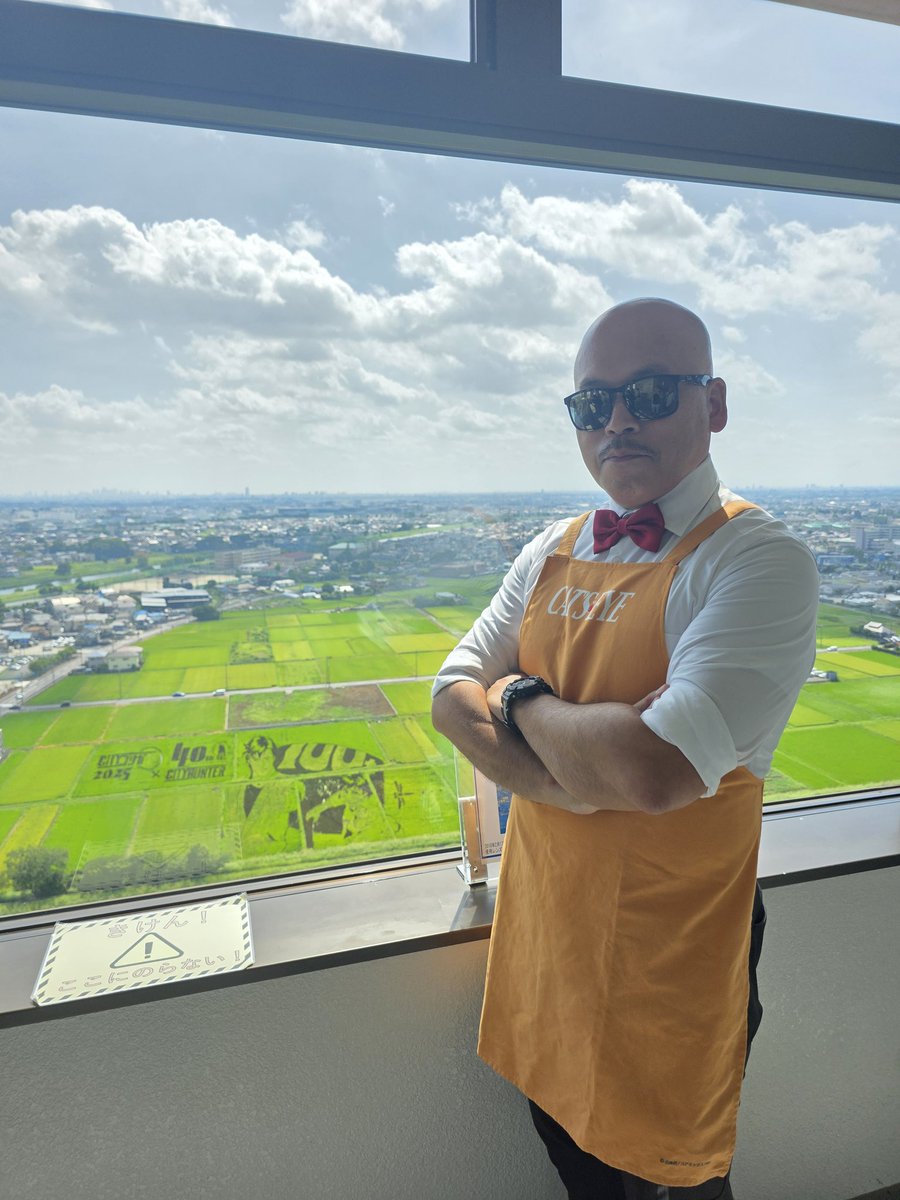 茨城に用事があり、帰りに越谷のシティーハンターの田んぼアートを見てきました！