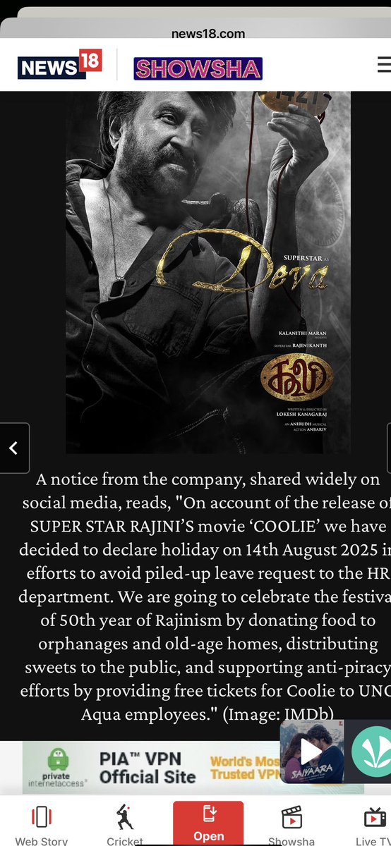 snsmehta's tweet photo. ♦️Sunday Funday : When Holidays Bow to Superstar Rajanikanth 🎬

Saw a poster:

👉 Shah Rukh Khan &amp; Aamir Khan release movies on holidays…

Rajinikanth releases a movie — and it becomes a holiday🙂

And I smiled. 

Because for 25 years in Chennai, seeing this happen …🙂 https://t.co/s7hTFhe0iZ