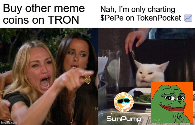 Celebrating #SunPumpTurns1 with some meme energy!
PePe meets Tron = unstoppable vibes 
<a href="/TokenPocket_TP/">TokenPocket</a> x <a href="/sunpumpmeme/">SunPump</a> x <a href="/PePeonTron_Coin/">PePeonTron</a> bringing the fun to Web3