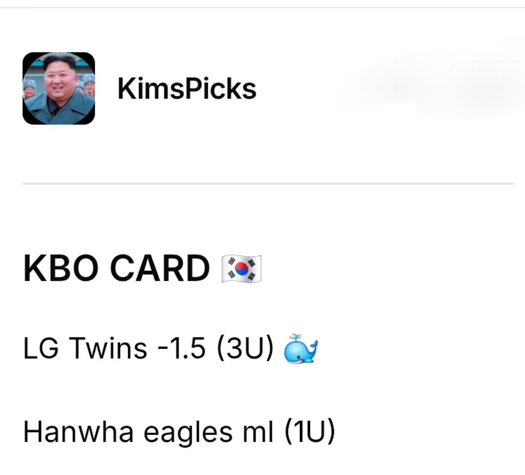 allcappersfreee's tweet image. Sorry for getting them a little late today.

Overnight kbo plays‼️⚾️🔥

#Kimspicks
#Dirtybubblebets 
#Bankrollbill
