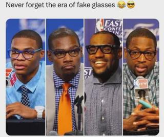 the fake glasses trend was wild