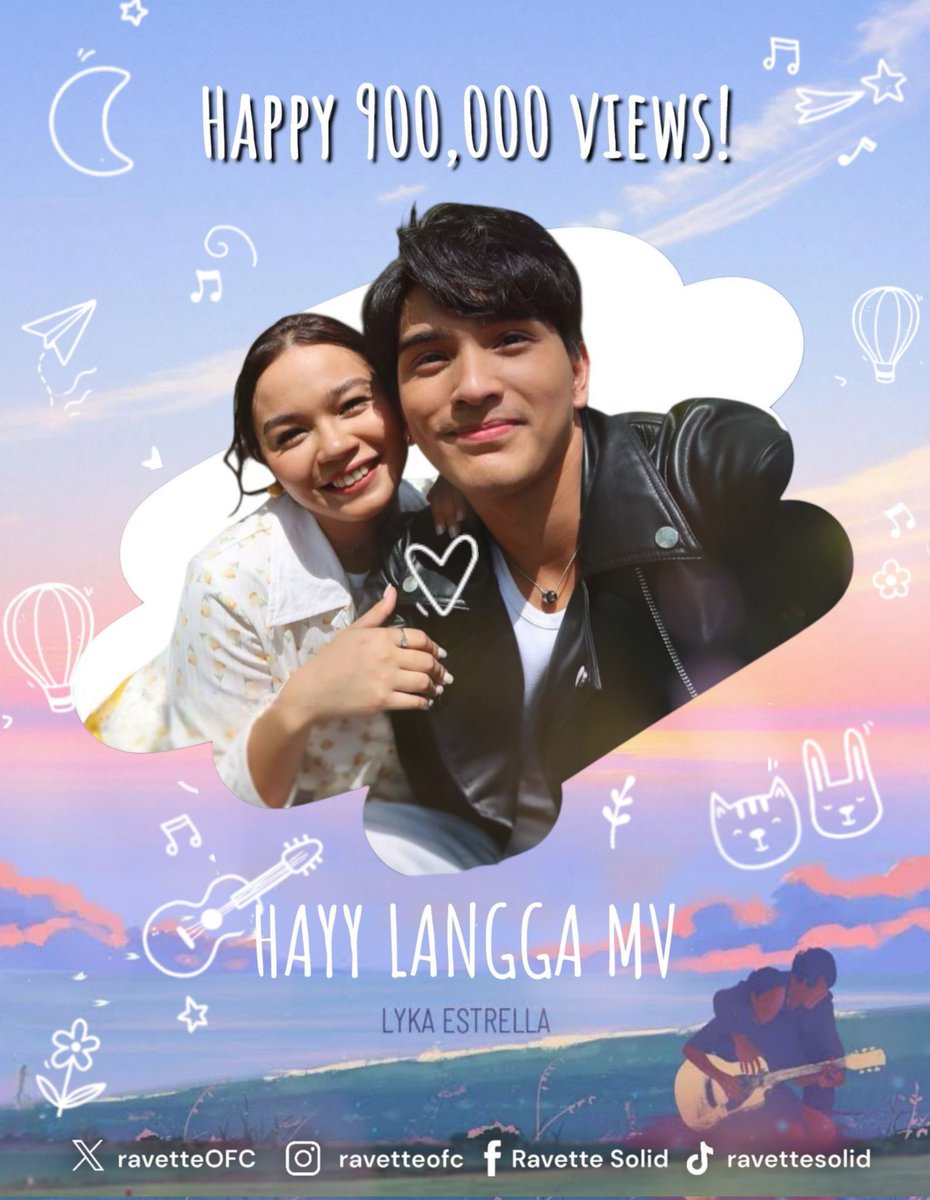 RAVETTE OFFICIAL (MV STREAMING) (@ravetteofc) on Twitter photo Happy 900K views, mga Langga!
Every view, every stream means the world to us!
We’ve come this far together!
Thank you for never forgetting Hayy Langga and for showing endless love and support.
We’re down to the last 100K before 1 MILLION VIEWS!
Let’s keep streaming side by side Happy 900K views, mga Langga!
Every view, every stream means the world to us!
We’ve come this far together!
Thank you for never forgetting Hayy Langga and for showing endless love and support.
We’re down to the last 100K before 1 MILLION VIEWS!
Let’s keep streaming side by side