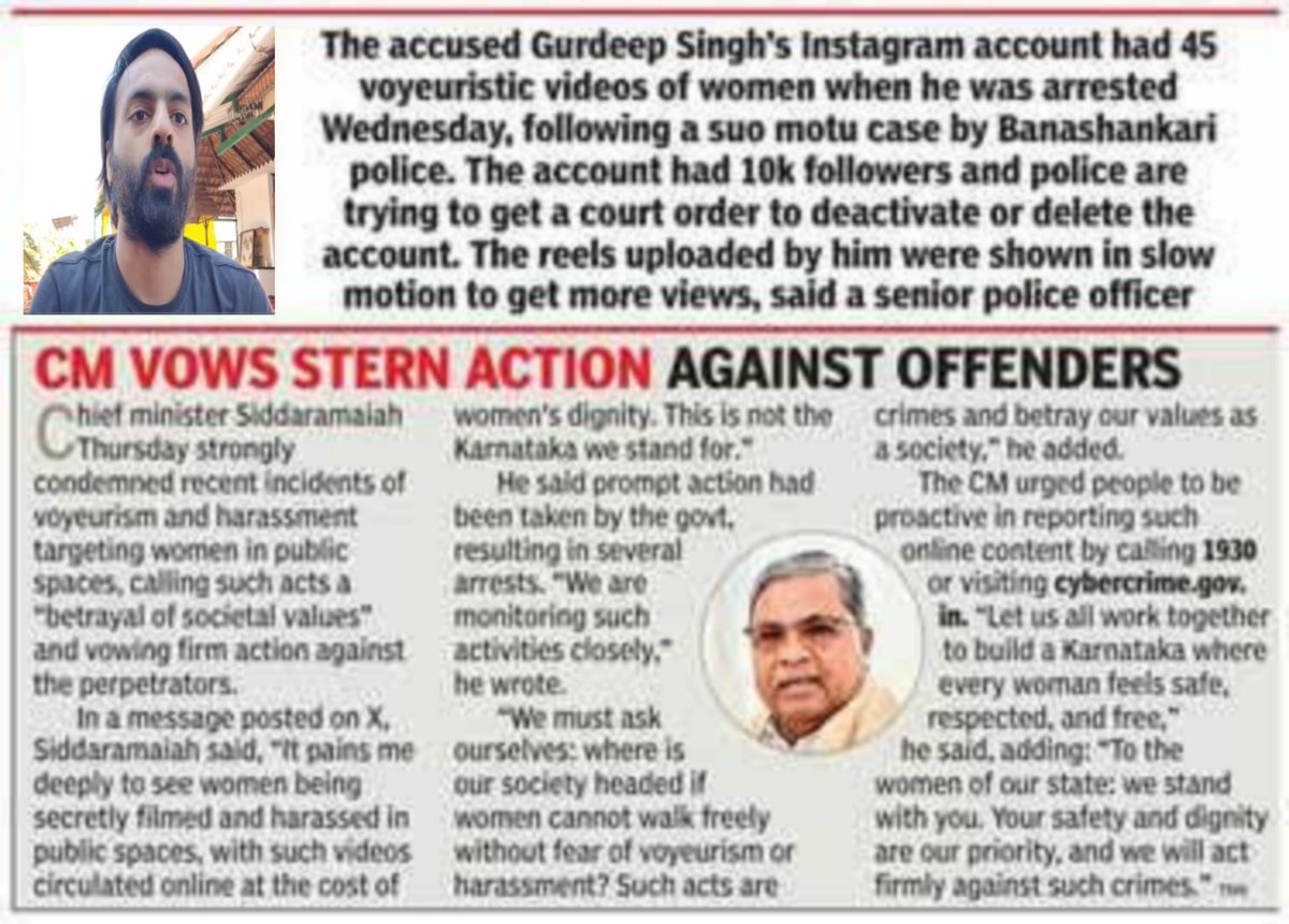 ParamaTapasvii's tweet photo. “45 videos of women’s dignity sold for likes and views. This shameless predator thought he could hide behind Instagram and voyeurism. Police and Govt must crush such vultures without mercy  no bail, no escape. Karnataka cannot become a playground for perverts. #RotInJail #zerotoleranceagainstterror
