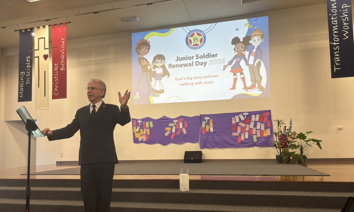 StaffordSalvos's tweet image. Today, we marked Junior Soldier renewal day &amp;amp; 2 kids were enrolled. Our focus was on our walk with God &amp;amp; how Jesus walks with us but encouraged us to follow His example:. See more at @staffordsalvos on Facebook.  #walkwith
 #WalkWithJesus #walkwithjesusdaily #juniorsoldiers
