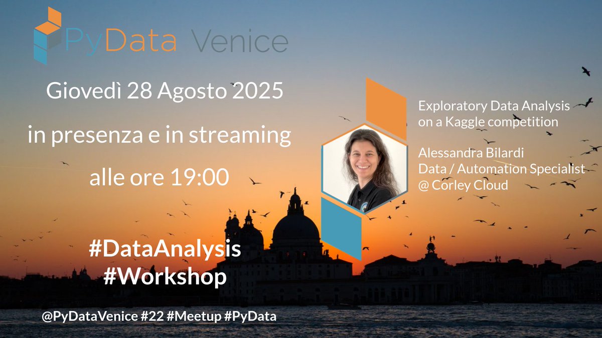 abilardi's tweet image. Non abbiamo mai organizzato così tanti eventi vicini ‼️
📊 28/08, #PyDataVenice, #EDA, meetup.com/pydata-venice/…
🦾 05/09, #PyVenice, #VibeCoding, meetup.com/pyvenice/event…
☁️ 16/09, #AWSUserGroupVenezia, #AWS Cloud Quest, meetup.com/aws-user-group…
Parteciperai a uno di questi #lab ⁉️