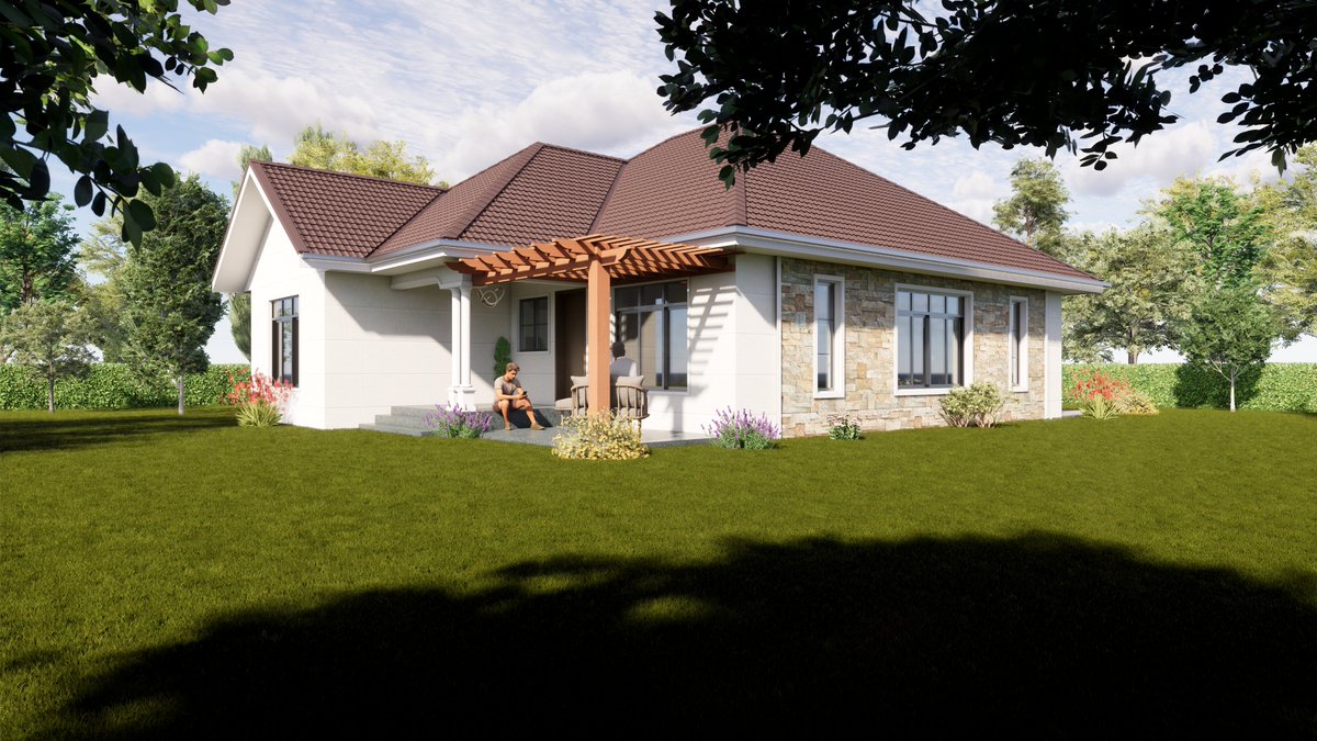 Giving your dreams a shape of reality. A Beautiful Three-Bedroom Bungalow🏡✨.
Get the  plan now 👉 sarchitectonics.shop/product/176-2-…

Get in touch for design and build services +254768296016