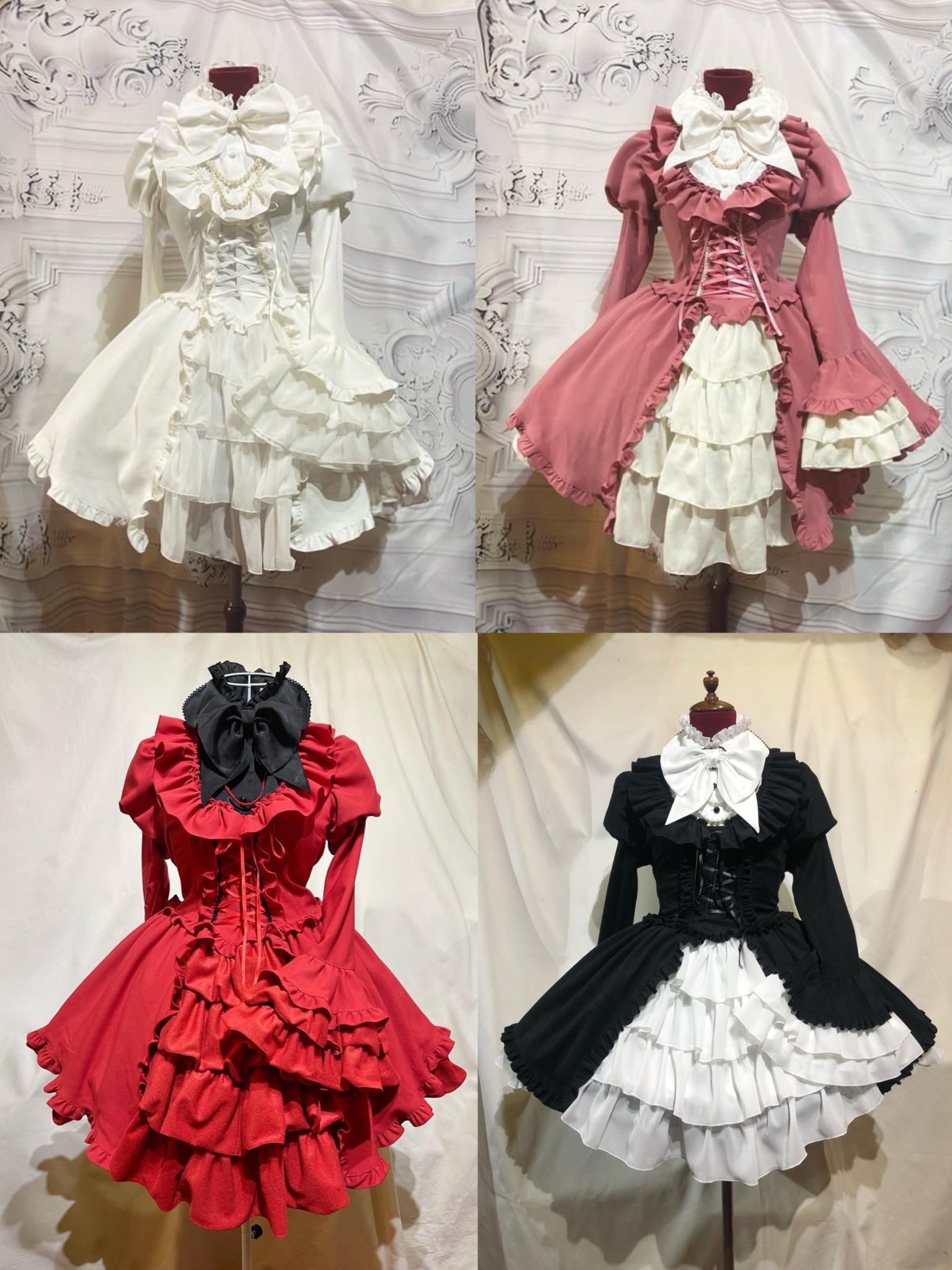 ATELIER PIERROT MARBLEノースリーブ胸元編み上げワンピース ノースリーブ胸元編み上げワンピース：白レース地×白レース