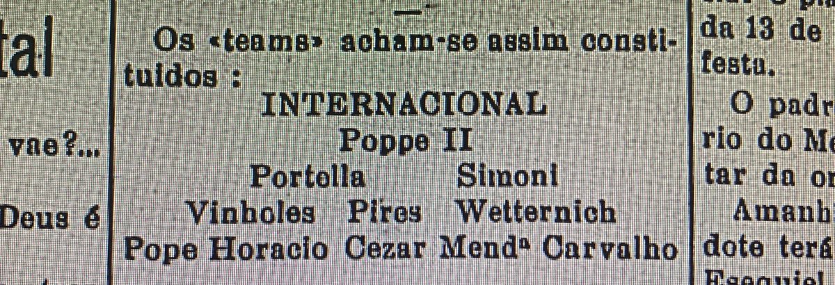 4 e meia e eu aqui vendo como eram as primeiras notícias sobre o Sport Club Internacional