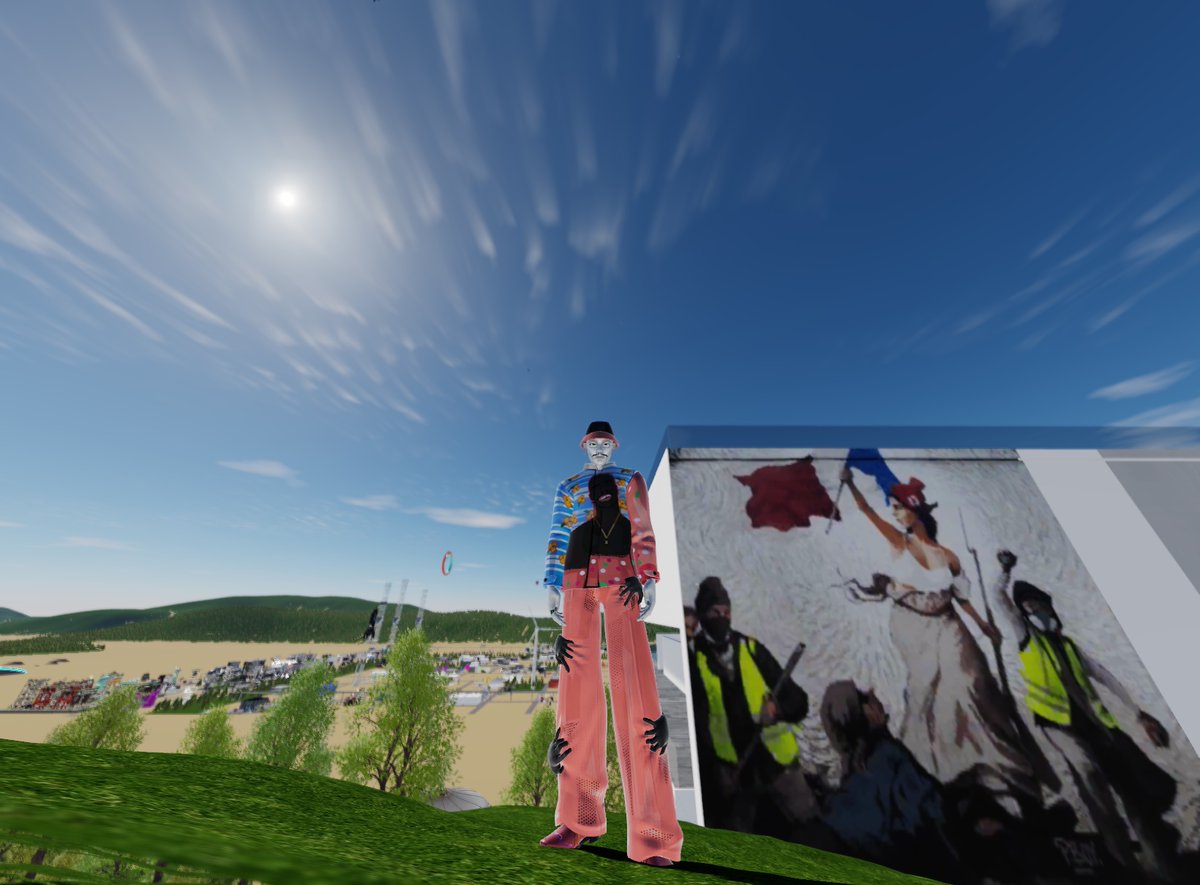 BallisticBanana ☠️🆙🦾🍌 (@ballisticb) on Twitter photo A Sunny Sunday GM form <a href="/SubstrataVr/">SubstrataVR</a> having a mooch with my <a href="/tpldrifters/">Drifters</a> called 'drEAM a LiTTLE' wearing his <a href="/osinachiart/">Osinachi 🎨</a> gear admiring <a href="/pascalboyart/">Pascal Boyart 🎨</a> Liberty Mural which was dropped to owners of the 100nfts created after the RL was censored.Fresco Leading the People mural 2019 A Sunny Sunday GM form <a href="/SubstrataVr/">SubstrataVR</a> having a mooch with my <a href="/tpldrifters/">Drifters</a> called 'drEAM a LiTTLE' wearing his <a href="/osinachiart/">Osinachi 🎨</a> gear admiring <a href="/pascalboyart/">Pascal Boyart 🎨</a> Liberty Mural which was dropped to owners of the 100nfts created after the RL was censored.Fresco Leading the People mural 2019