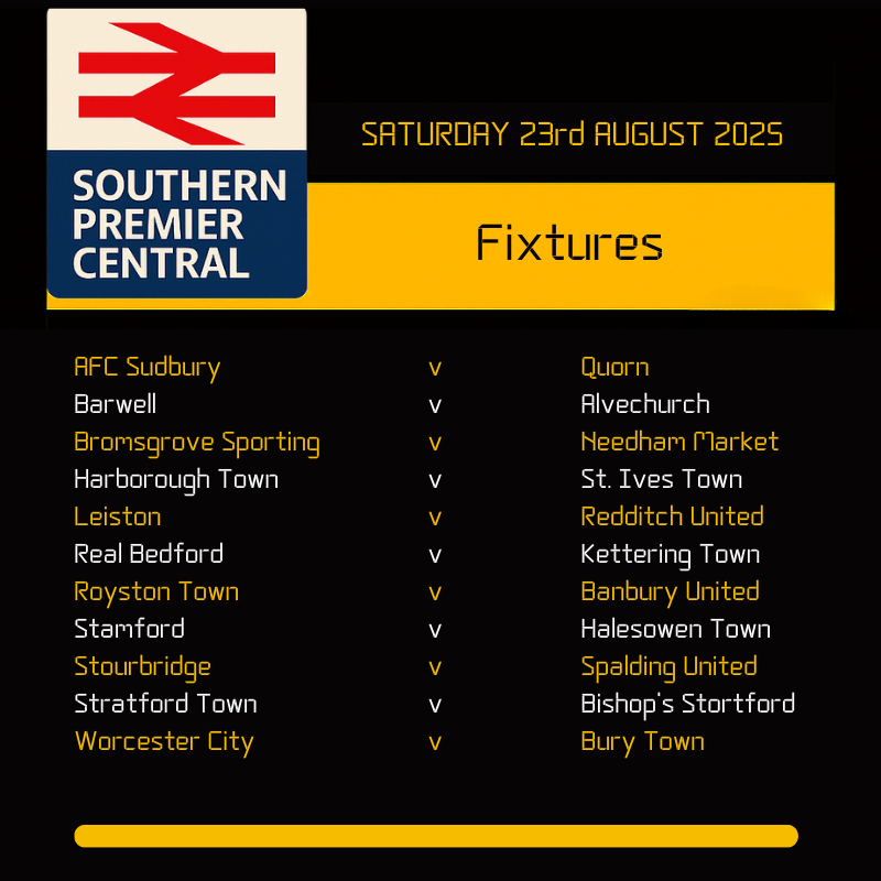 📅 Next Saturday's fixtures

We go into a bank holiday double header next weekend with games being played on Saturday and Monday.