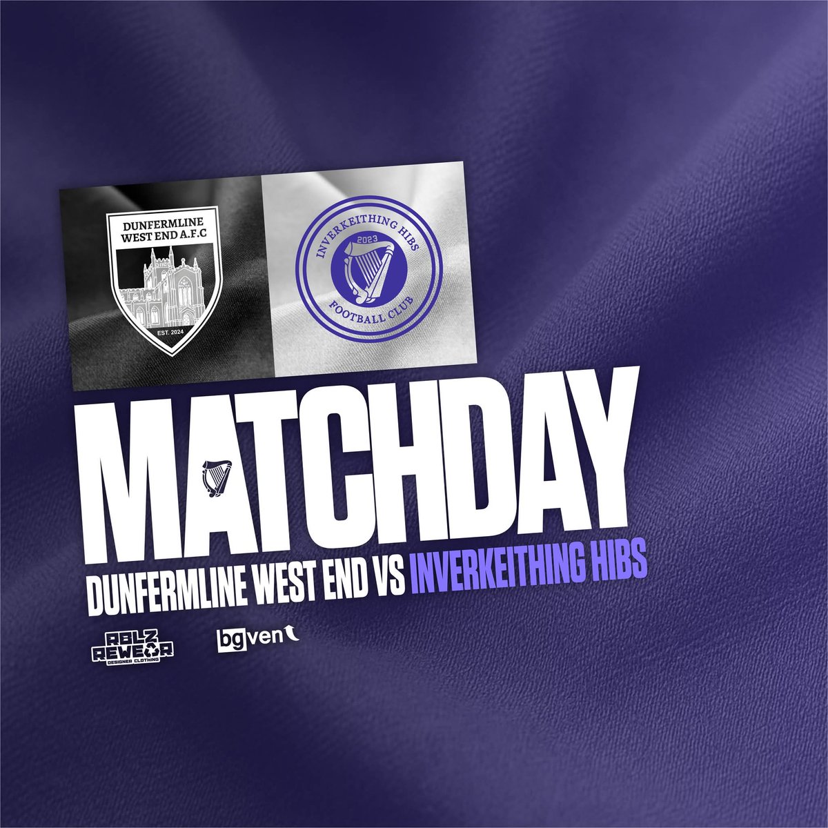 MATCHDAY ⚽️

FINALLY! Today we play our first game in the league against Dunfermline West End in what hopes to be a cracker!
A later kick off today so come on down and support the boys!

🆚 Dunfermline West End
🏟️ Townhill
🤝 League
⏰ 13:00 KO

MTD 🟢🟣