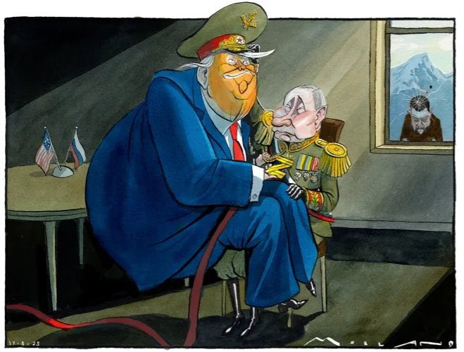 Cartoon4sale's tweet photo. Morten Morland @mortenmorland @thetimes on #Trump #Putin #TrumpPutinSummit #RussiaUkraineWar #RussiaUSSummit #Zelensky #AlaskaSummit - political cartoon gallery in London https://t.co/dePcTdnXF6 https://t.co/2G5HJ1eAFt