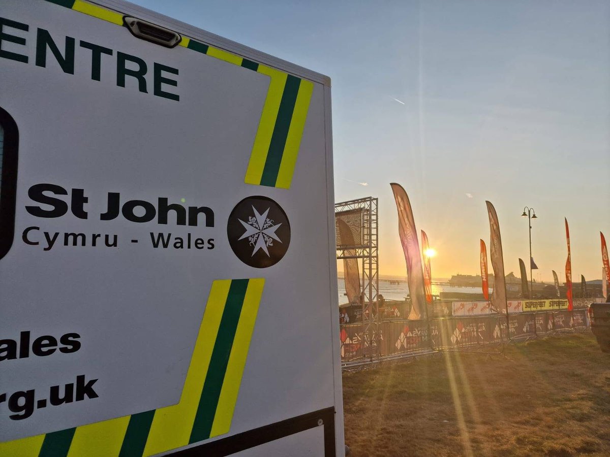 SJACNorthWales's tweet photo. We’re up and out early this morning providing medical cover for #TourDeMon https://t.co/aGm3vl9HDL