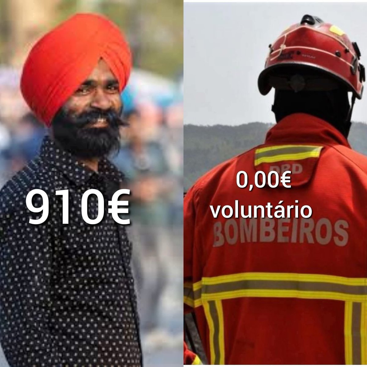 𝑨 𝒎𝒆𝒏𝒕𝒊𝒓𝒂 𝒆́ 𝒂 𝒂𝒓𝒎𝒂 𝒅𝒐𝒔 𝒄𝒐𝒃𝒂𝒓𝒅𝒆𝒔!
A extrema-direita mente:
❌ Imigrantes não recebem 900€, só +200€ e em pobreza extrema.
❌ Bombeiros não recebem zero, têm apoios e seguros. É pouco muito pouco. 
Usar os soldados da paz para mentiras é vergonhoso.