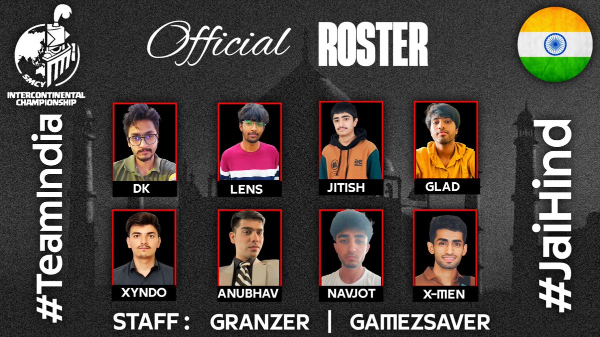 Team India CR (@crindia_team) on Twitter photo Official Team India Roster 🇮🇳 for <a href="/CR_Supremacy/">Supremacy League</a> Intercontinental Championship.
STAFF:
💼 <a href="/GranzerGaming/">Granzer✨</a> 
💼 <a href="/GameZSaver/">GameZSaver</a> 
PLAYERS:
👤 <a href="/DK_CRIND/">DK</a> 
👤 <a href="/LenssCr/">Lenny</a> 
👤 <a href="/X_Men0601/">X Men ✨</a> 
👤 <a href="/Anubhav62C/">Anubhav✨</a> 
👤 <a href="/Loner_Gorilla/">COCK</a> 
👤 <a href="/Navjot_CR/">Navjot</a> 
👤 <a href="/gladxf4/">Glad</a> 
👤 <a href="/tomboy19807/">Bharat</a> 
#TeamIndia #JaiHind 🇮🇳 Official Team India Roster 🇮🇳 for <a href="/CR_Supremacy/">Supremacy League</a> Intercontinental Championship.
STAFF:
💼 <a href="/GranzerGaming/">Granzer✨</a> 
💼 <a href="/GameZSaver/">GameZSaver</a> 
PLAYERS:
👤 <a href="/DK_CRIND/">DK</a> 
👤 <a href="/LenssCr/">Lenny</a> 
👤 <a href="/X_Men0601/">X Men ✨</a> 
👤 <a href="/Anubhav62C/">Anubhav✨</a> 
👤 <a href="/Loner_Gorilla/">COCK</a> 
👤 <a href="/Navjot_CR/">Navjot</a> 
👤 <a href="/gladxf4/">Glad</a> 
👤 <a href="/tomboy19807/">Bharat</a> 
#TeamIndia #JaiHind 🇮🇳