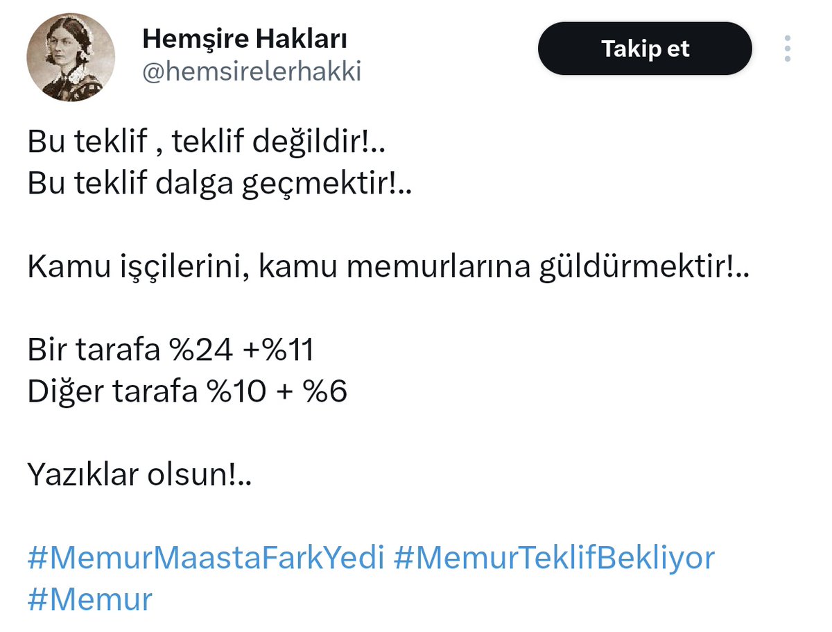 Algı yapmayı bırak gerizekalı memur  1 temmuz da %15.50 aldı işçi almadı onu niye saymıyorsun onuda say işçi temmuz enflasyonu almadı %24 içinde temmuz enflasyonu da var vl yatın kalkın işçi işçi kadar basınıza taş düşsün işçi toplu sözleşme sürecini siz baltaladiniz
