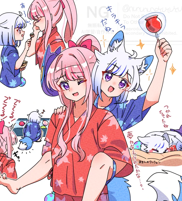 小狐と夏祭り🦊🍎
#ジョジ民ケモノ部 
