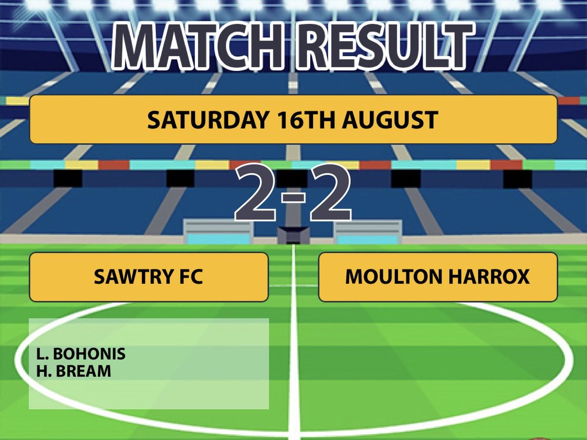SawtryFC's tweet photo. 🔥Results - 16 Aug🔥

💛⚽️💙

Firsts: (H) v Moulton Harrox

FT: 2-2 💪

L. Bohonis ⚽️, H. Bream ⚽️

Sponsor: Greystones thanks👏

Res: (A) v Tydd

FT: 1-2 🔥

D. Seaman⚽️, L. Wright ⚽️

Great start to Div 2 👏👏

💛⚽️💙

@PDFLUK https://t.co/rrfCxqD1m3