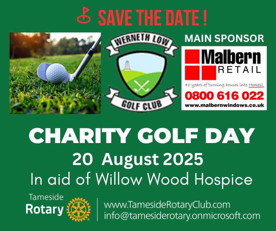 Golfers will be swinging into action at Werneth Low Golf Club next Wednesday for Tameside Rotary's annual Charity Golf Day ⛳ 

They’ve supported Willow Wood for over 20 years and last year's event raised £3,000 💜

Here's to a day that's truly above par 🏌️‍♂️