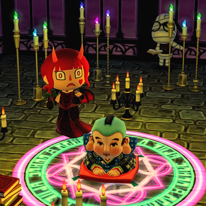 🔯召喚🔯
えっ⁉️ふくすけ💦💦💦
どっから来たん？誰の？
#ポケ森コンプリート  #ポケ森
#ポケ森ニンドリ  #ポケ森レイアウト