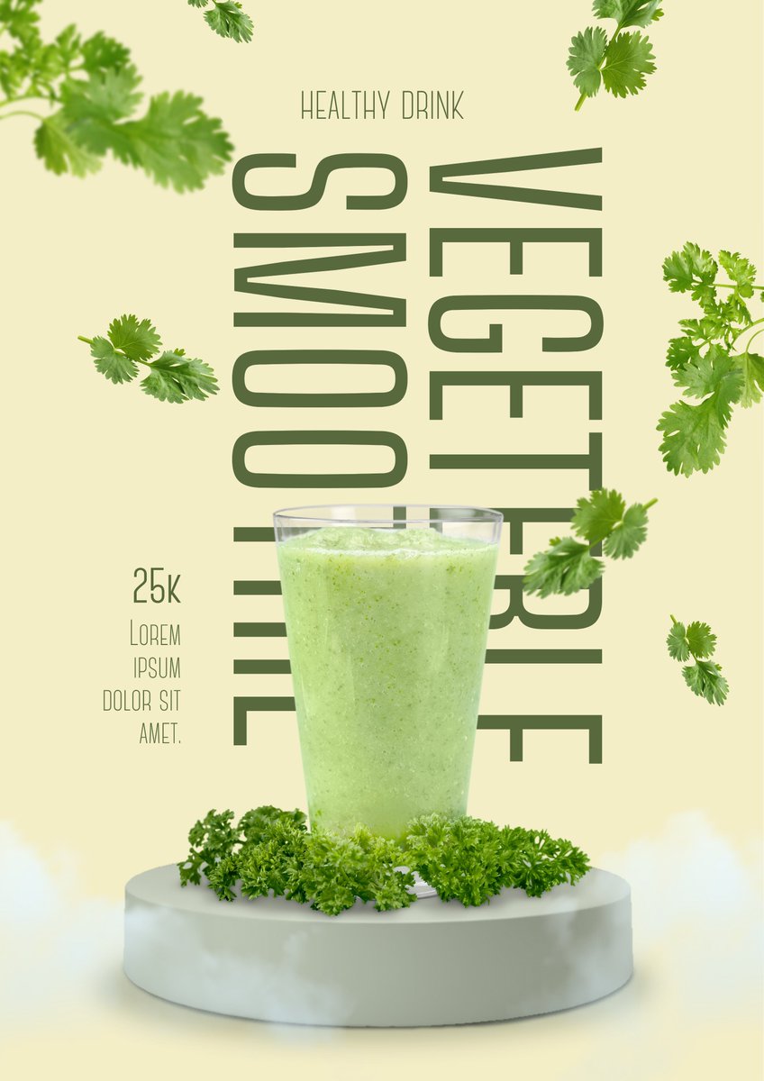 AneeGraphics's tweet photo. Here’s a creative poster I designed for a Vegetable Smoothie — clean, minimal, and eye-catching! colors, layout, and typography.👉 Let’s work together — DM me for your next project!

#GraphicDesign #PosterDesign #CreativeDesigner #BrandVisuals #DesignInspiration #MarketingDesign https://t.co/2DG3vPtJtP