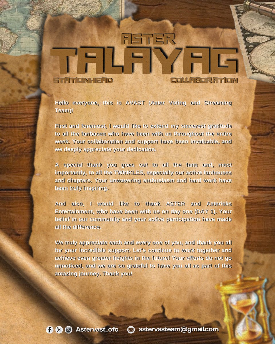 ASTER VOTING & STREAMING TEAM (@astervast_ofc) on Twitter photo Thank you to all 14 fandoms 🫶🏻⛵
ASTER TALAYAG NA
#ASTER #ASTER_TALAYAG
#TALAYAGAlbumOutNow
<a href="/_asterofc/">ASTER</a> <a href="/_twinklesofc/">Twinkles OFC</a> <a href="/asterisk_ph/">AsterisK Entertainment</a> Thank you to all 14 fandoms 🫶🏻⛵
ASTER TALAYAG NA
#ASTER #ASTER_TALAYAG
#TALAYAGAlbumOutNow
<a href="/_asterofc/">ASTER</a> <a href="/_twinklesofc/">Twinkles OFC</a> <a href="/asterisk_ph/">AsterisK Entertainment</a>