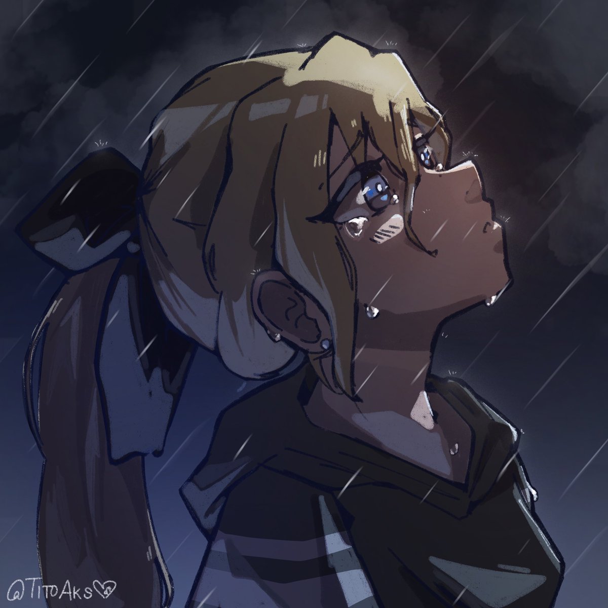 Its a bit dark in the rain #katawashoujo