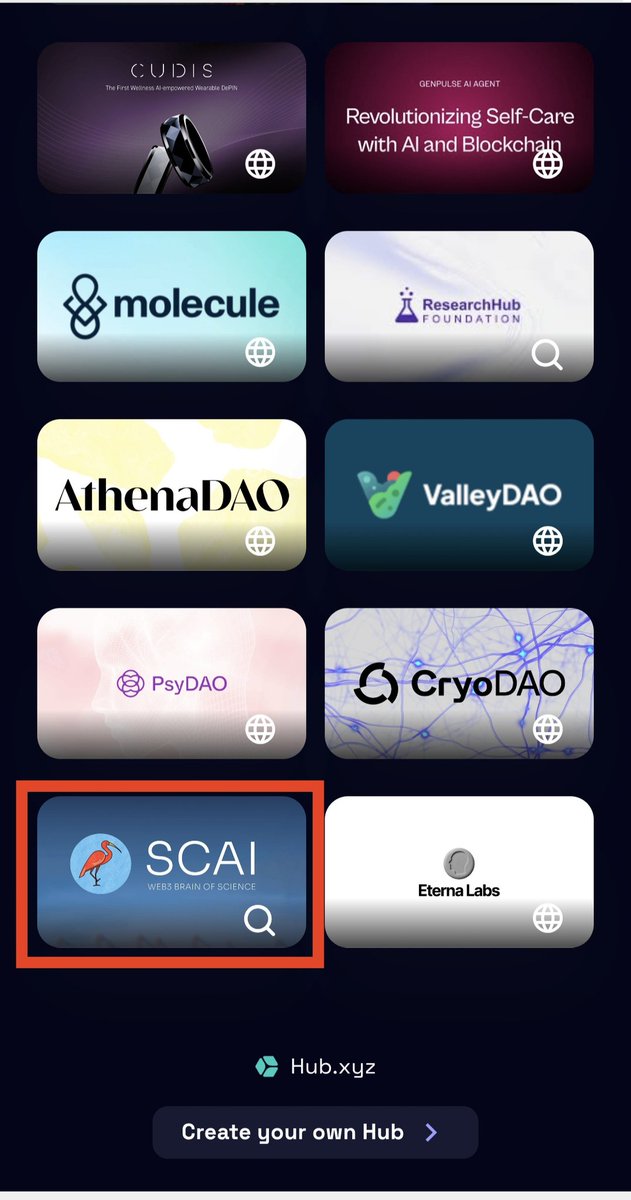 KingmenHuang's tweet photo. SCAI already in the Solana DeSci Hub list🚀 @SCAI_Agents @SolanaDeSci https://t.co/324BKOH9as https://t.co/DNw92ufZGc