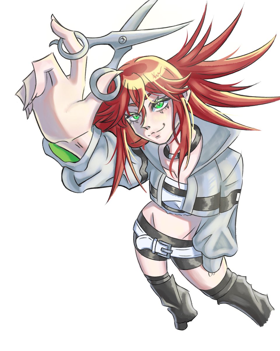 Too lazy for background but heres fanart of riyou, been sweating on this perspective heh  #GACHIAKUTA #riyoreaper