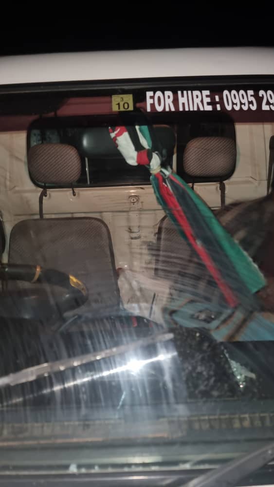 The People's Party - Malawi (@pp_malawi) on Twitter photo Enroute  from Blantyre after a campaign rally in Ndirande, one vehicle on Presidential candidate <a href="/DrJoyceBanda/">H.E. Dr. Joyce Banda</a> convoy got rammed into by oncoming vehicle. We would like to assure all PP supporters & Malawians that Dr. Banda is safe. We shall continue to the msg to the people. Enroute  from Blantyre after a campaign rally in Ndirande, one vehicle on Presidential candidate <a href="/DrJoyceBanda/">H.E. Dr. Joyce Banda</a> convoy got rammed into by oncoming vehicle. We would like to assure all PP supporters & Malawians that Dr. Banda is safe. We shall continue to the msg to the people.