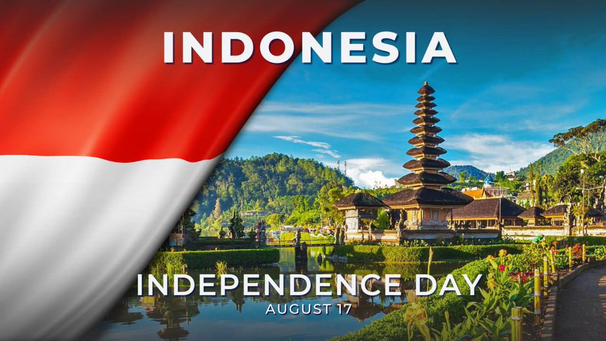 🇮🇩 On August 17, #Indonesia marks the 8️⃣0️⃣th Anniversary of Independence!

🎉 We extend greetings to our Indonesian friends on their national holiday. We wish them prosperity and all the very best!

t.me/MFARussia/26021

#RussiaIndonesia