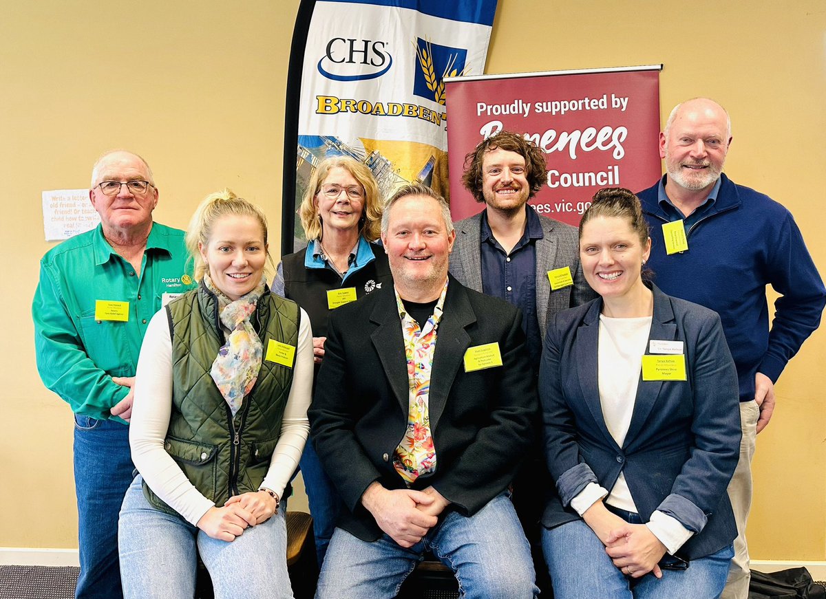 A fabulous day in Beaufort today hosting a panel session on farmer support networks and mental health for a well attended 200+ community event. Thanks <a href="/_LeilaSweeney_/">Leila McDougall</a>  Tanya Kehoe, Marcus Kirkpatrick, Kim Tupper, Malcolm Rowe and Noel Howard for participating in the panel.