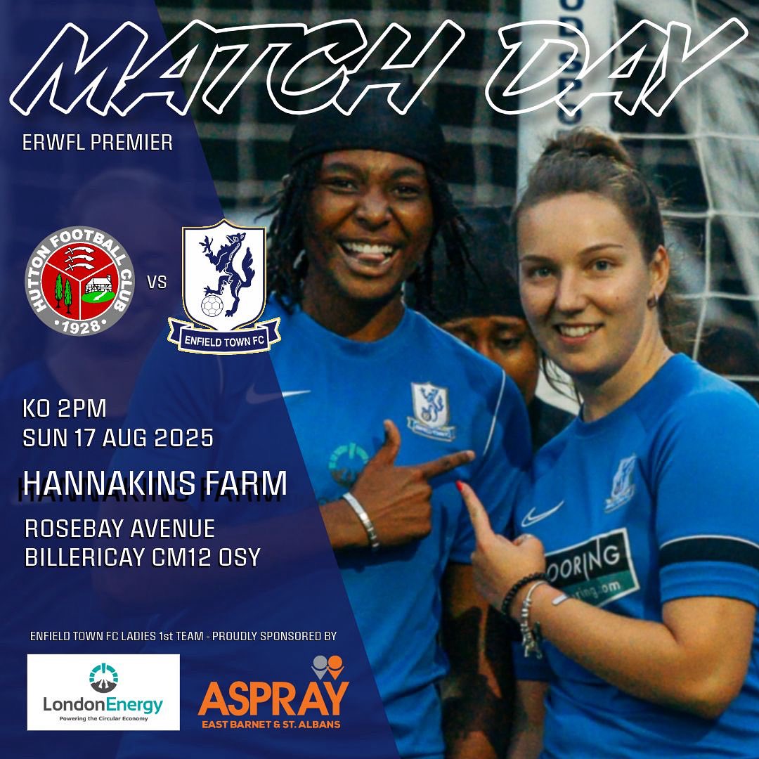 🔵⚪ MATCHDAY: THE SEASON BEGINS

It’s finally here…
The start of our 2025/26 campaign kicks off TODAY! 💥

⚽ 🆚 Hutton
📅 Today
⏰ 2pm
📍 Hannakins Farm, CM12 0SY

The hard work in pre-season is done — now it’s time to make it count.
Let’s set the tone. Let’s go, Towners 💙