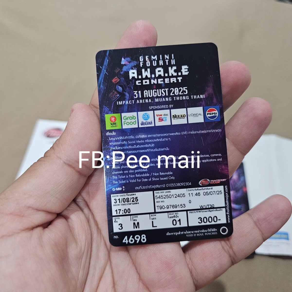 PJAYBDEFFF's tweet image. ปล่อยบัตร #GFAWAKEConcert 

บัตร โซน Q แถว F วันที่ 30/08
บัตร โซน M แถว L วันที่ 31/08
ใบละ  2000.-
✨พร้อมโอนลดได้ค่ะ  
📮กทม. นัดรับได้ค่ะ 
🌟 สนใจDmมาได้เลยค่า

#GFAWAKEConcert
#GeminiFourth #เจมีไนน์โฟร์ท
#ตลาดนัดเจมีไนน์โฟร์ท #GeminiFourth 
#Gemini_NT #เจมีไนน์ 
#ตลาดนัดgmm