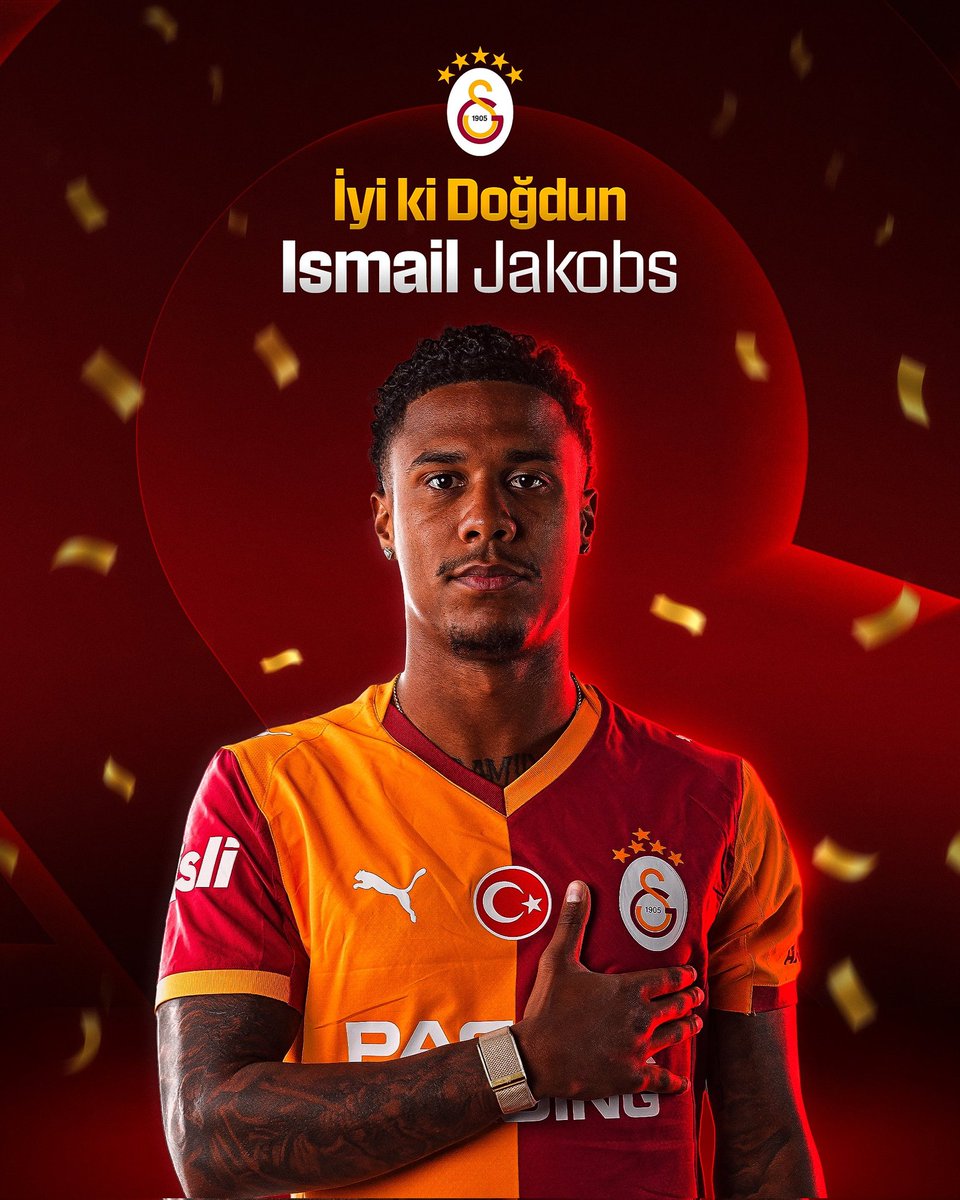 Doğum Günün Kutlu Olsun İsmail Jakobs! 🎉
🦁 Galatasaray’ın dinamik sol beki bugün 26 yaşına girdi.

#Galatasaray #İsmailJakobs #Cimbom