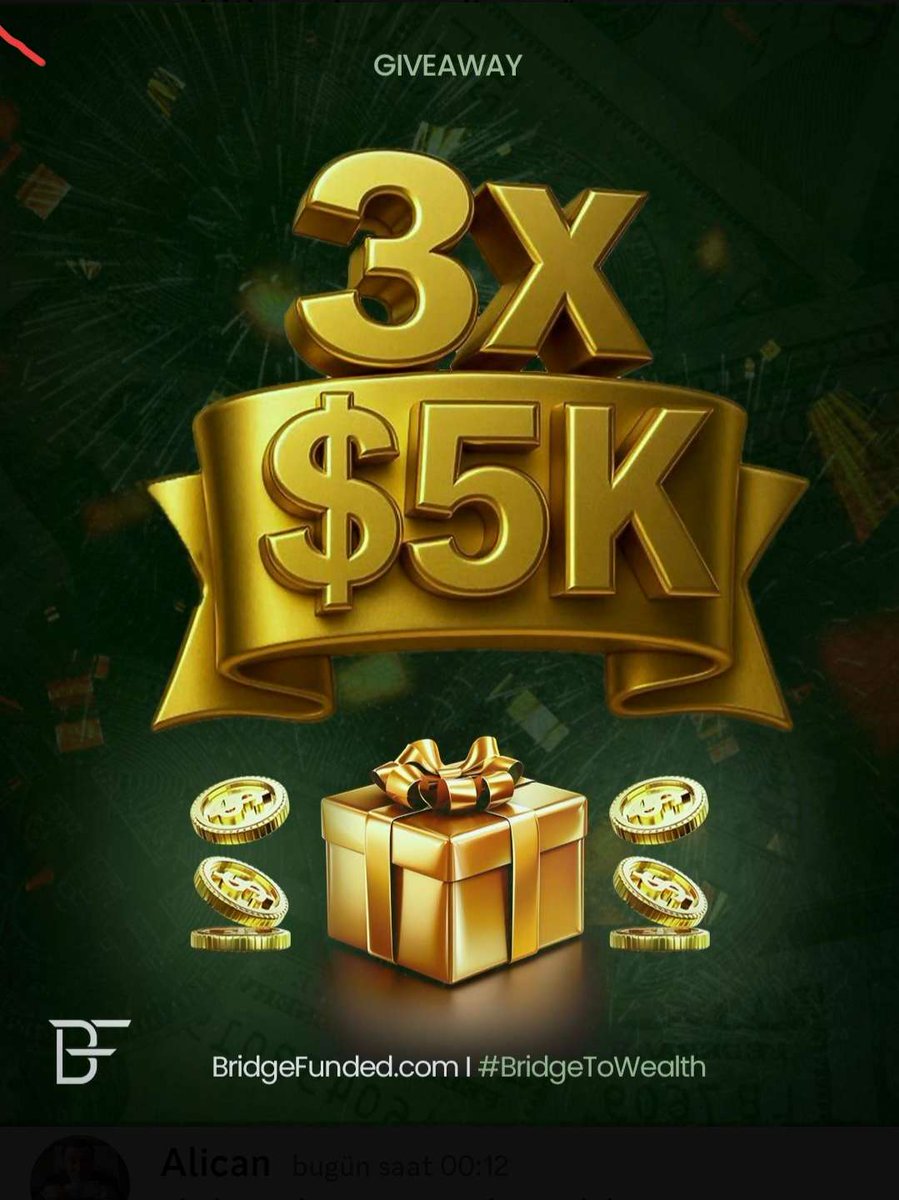 🎁Giveaway 🎁
3 × $10,000 Challenge Account

•Must Follow  <a href="/Sniper_Fx01/">Sniper 🎯</a> @bridgefunded <a href="/BOSS_YUSUF31/">BOSS_YUSUF_FX 📊📊</a>

•Like

•Tag 2 friends

•Repost 
Also Follow 
<a href="/Albarnawy22/">Albarnawy📍</a>
<a href="/Awelmo1/">Awelmo</a>
<a href="/ICT_WisdomFx/">Sarkin Noma</a>
<a href="/Mahdi_kabiru/">MAHDEE</a>
<a href="/MANSANAFX1/">mansanafx1</a>
Winners will be announced within 72 hours.

#Giveaway