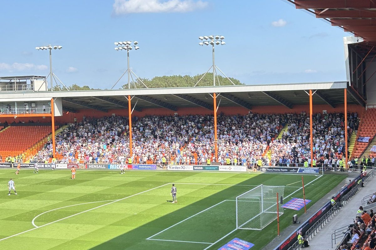 Huddersfield fans at Blackpool yesterday 

#HTAFC