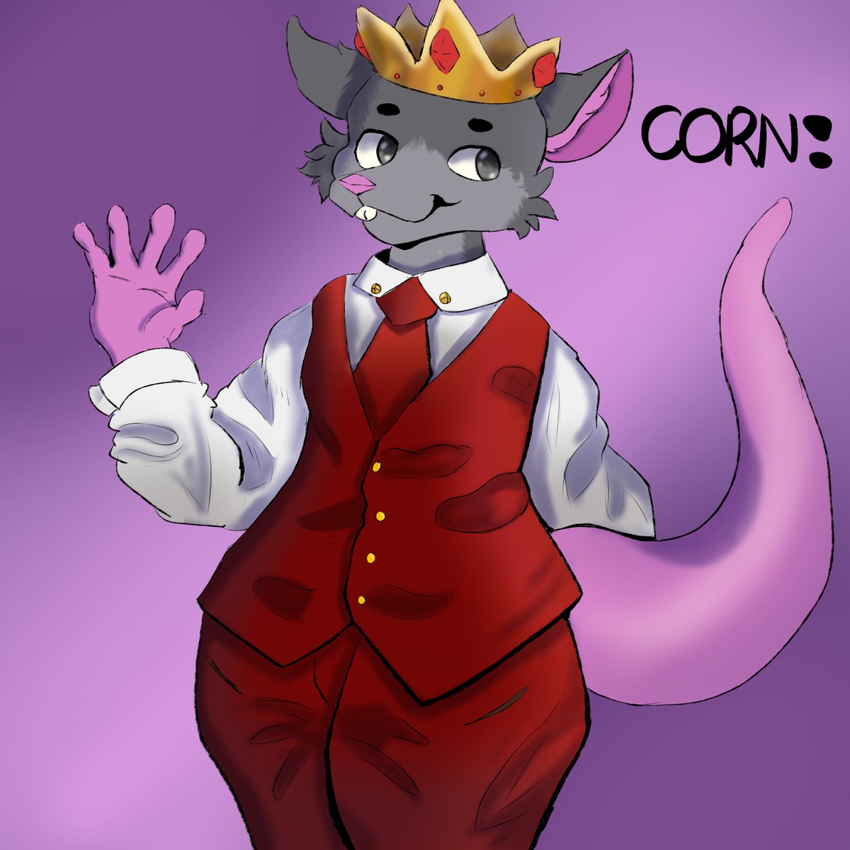 Cornucob's tweet photo. Drew my OC in a suit n tie !!  

#furry #fursona #art #drawing #furryart #digitalart #rat https://t.co/yVSZp7HIvy