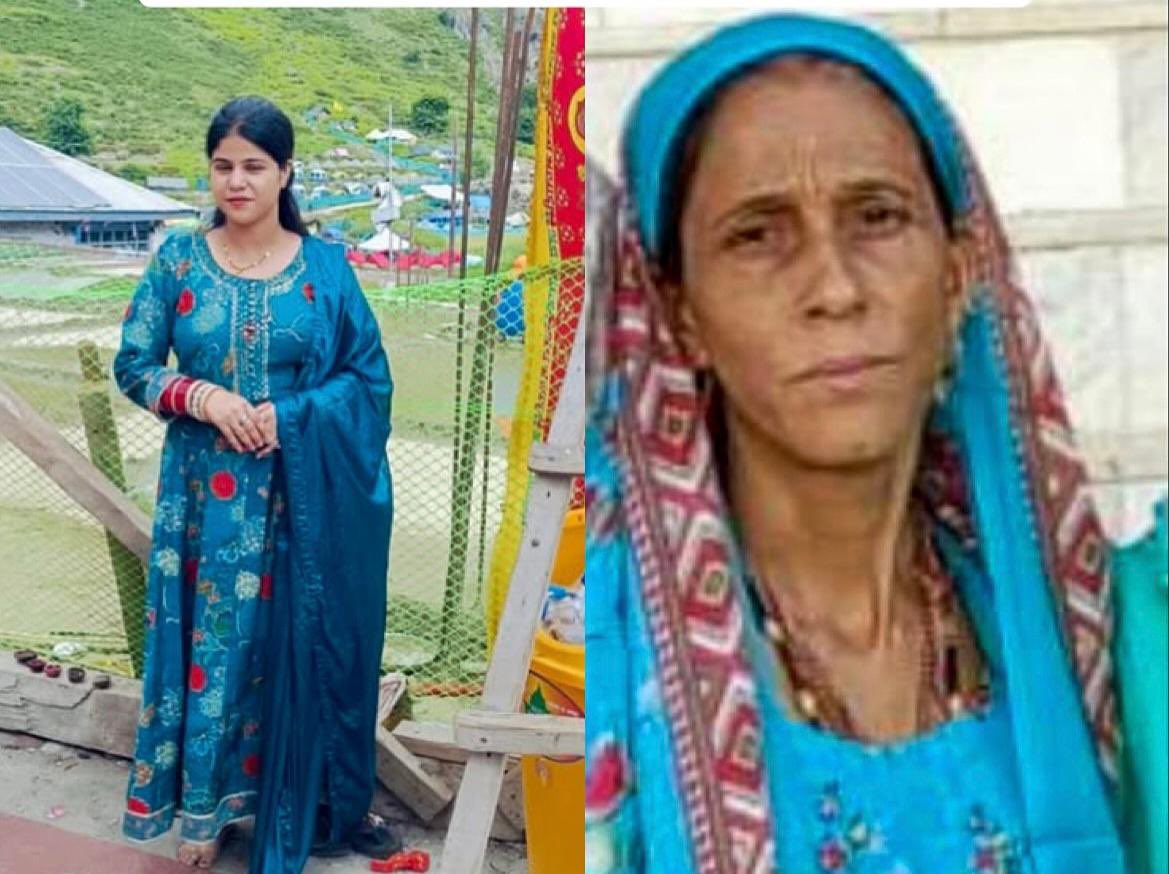 Mother and daughter from Jakhani in Udhampur district have gone missing after a sudden cloudburst hit the Chasoti Padder ofKishtwar. 
The victims have been identified as Rubey Saini and her mother, Taro Rani